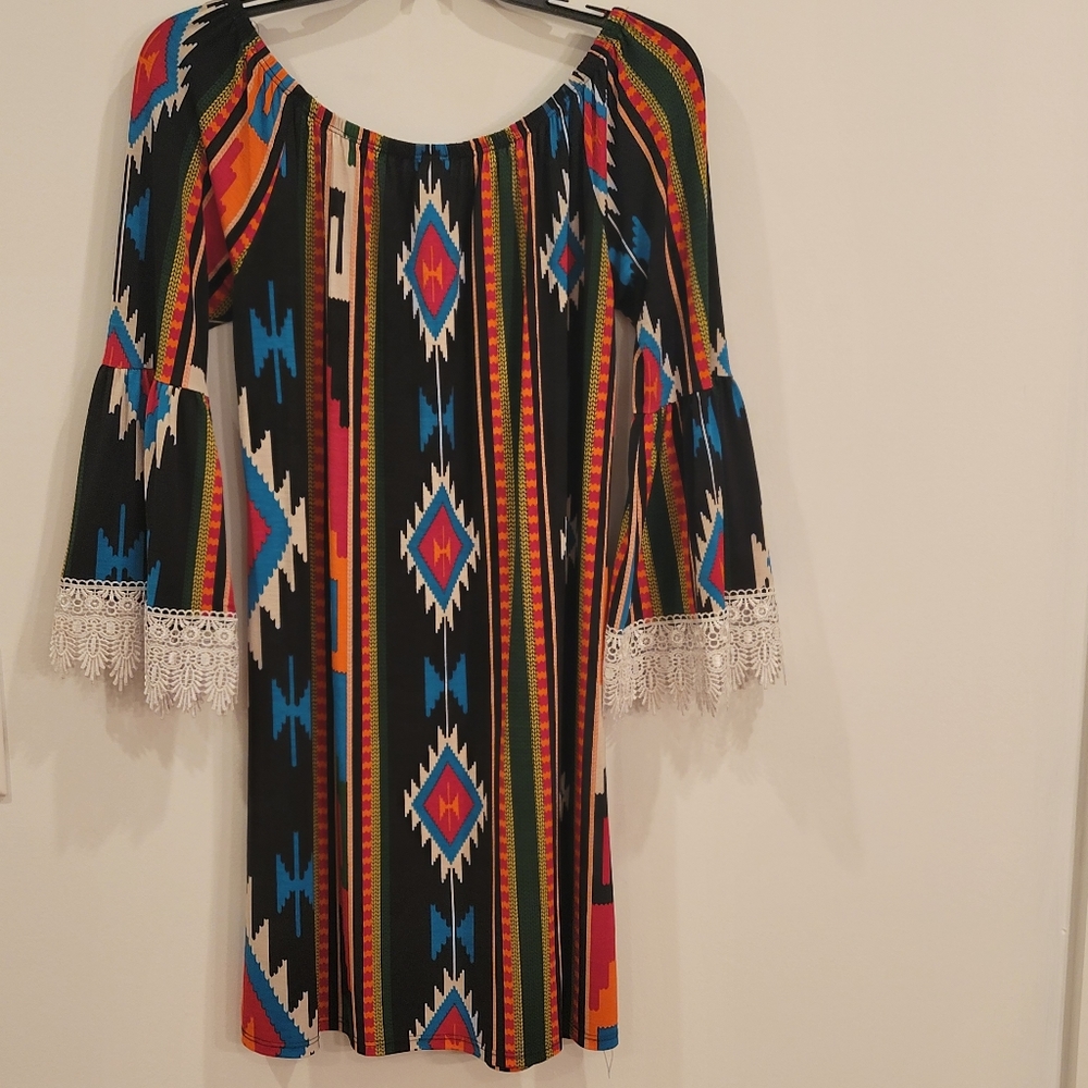 Aztec Print Mini Dress - Picture 2 of 2